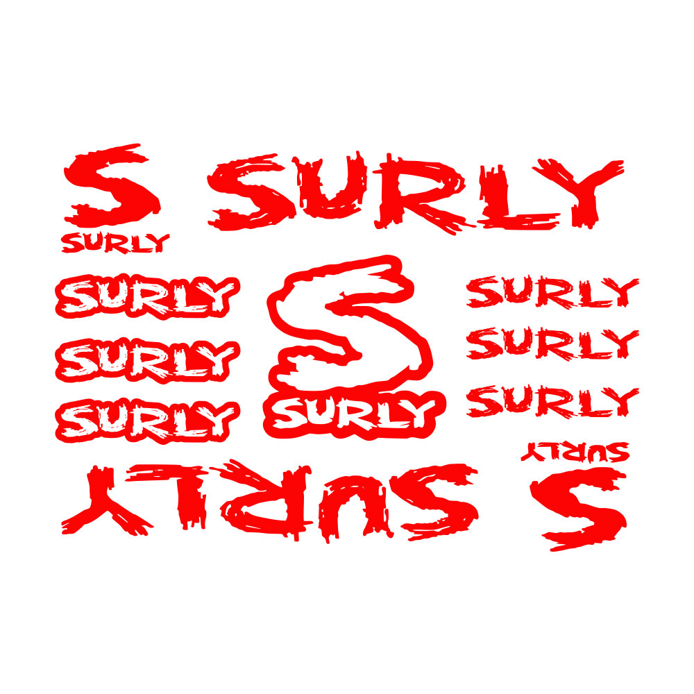 Cycling Quote - 11 stuks Surly fietsframe stickers waterdichte