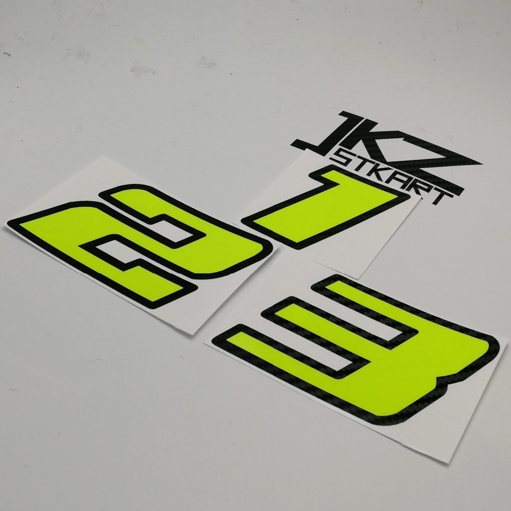 Cycling Quote - JKZ STKART Neon-nummersticker Waterdicht dubbellaags vinyl