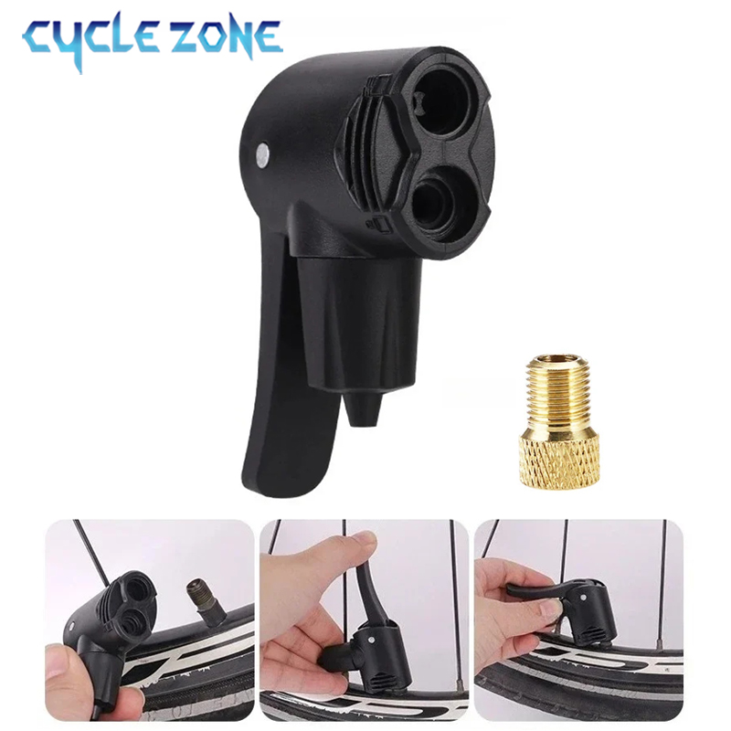 Cycling Zones - 1/2/3/4/5PCS Fiets Inflatie Nozzle Dual Head