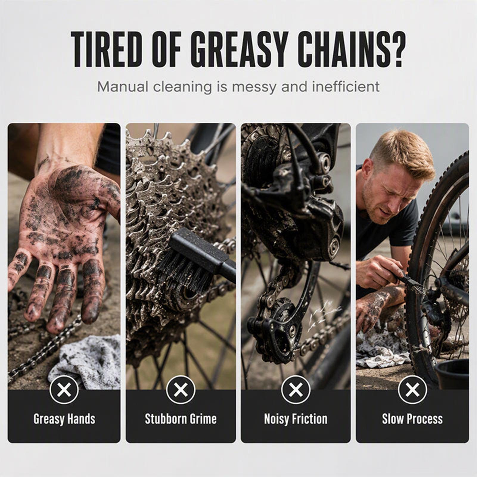Cycling Commuter - Fietskettingreiniger Fietsaandrijflijnonderhoud Scrubber Applicator Kettingscrubber Voor