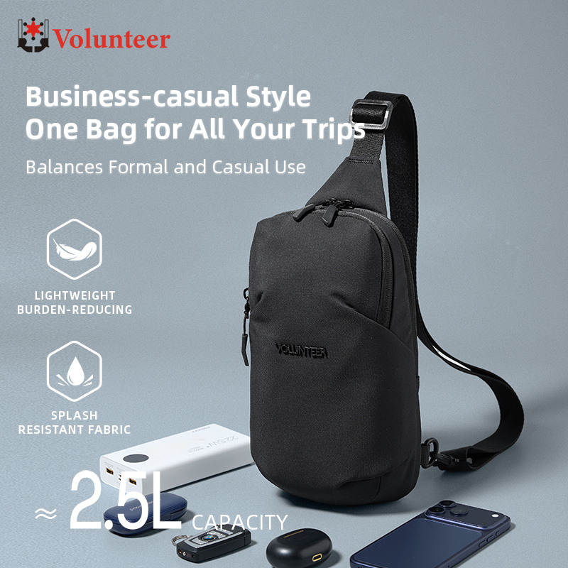 Waterproof Cycling Commute - VOLUNTEER 2.5L Sling Borsttas voor Mannen,