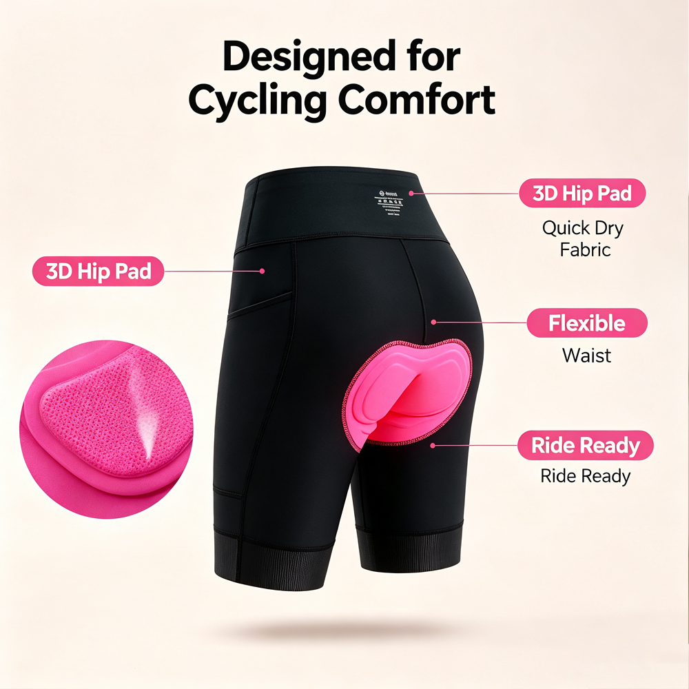 OZZOMM, 1 stuk, damesfietsbroe - Cycling Shorts For Commute recensie en prijs